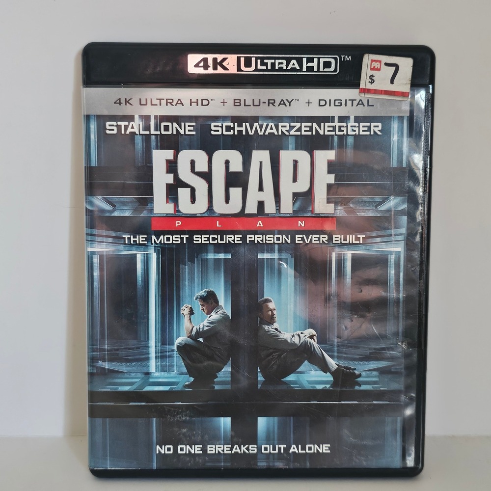 Escape Plan 4K Ultra HD Blu-ray DVD Stallone Schwarzenegger Action Movie